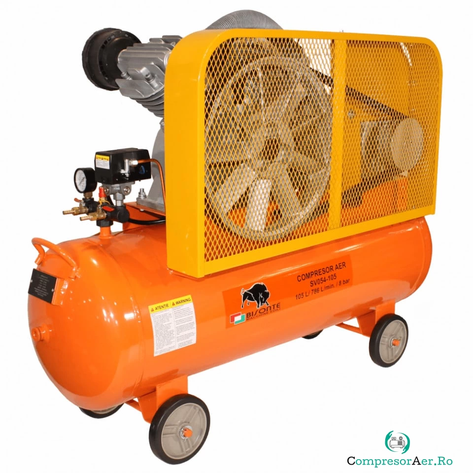 Compresor de aer cu ulei Bisonte SV054-105, debit aer 786 l/min butelie 105 l la 3,615.99 lei ron