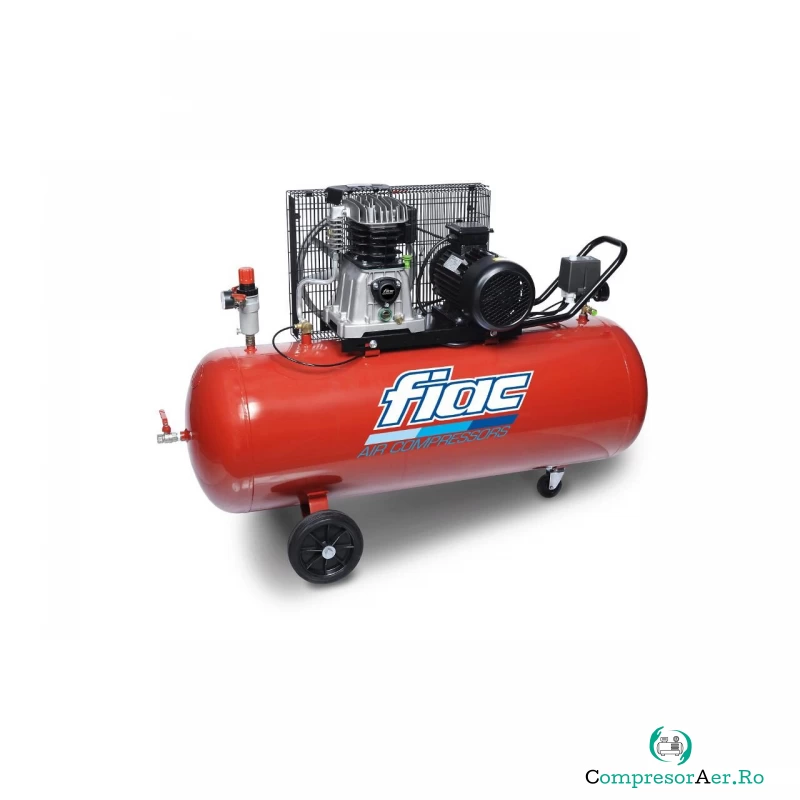 Compresor de aer cu piston trifazat, FIAC Professional Italia, tip AB200/515TC+F, 380V, rezervor 200l, debit 510l/min, 10 bar, ungere cu ulei