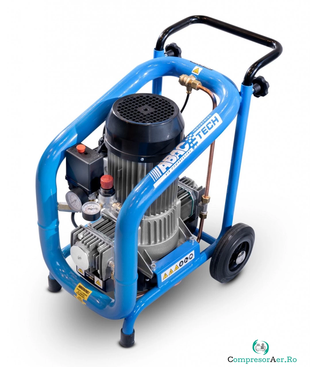 Compresor de aer cu piston fara ulei, silentios - 2.2 kW, 200 L/min, 10 bari - Rezervor 6 litri - ABAC-ATF-S-3-6-10 la 7,597.00 lei ron